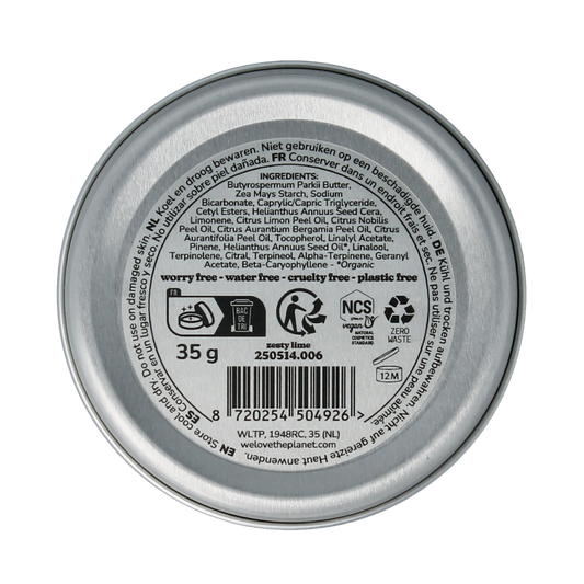 We Love The Planet Deodorant balm zesty lime vegan 35.00 Gram