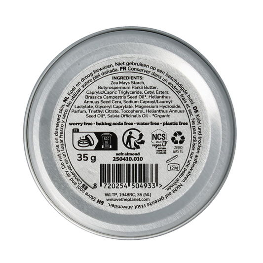 We Love Deodorant balm soft almond sensitive vegan 35 Gram