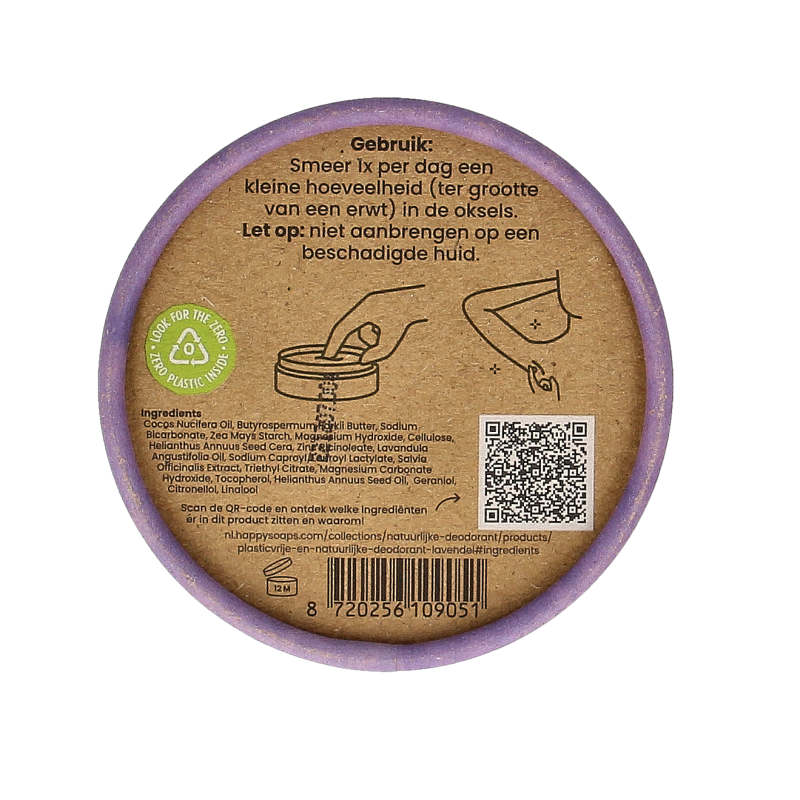 Happysoaps Deodorant lavendel 45 Gram