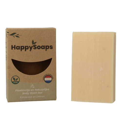 Happysoaps Body bar kokosnoot & limoen 100 Gram