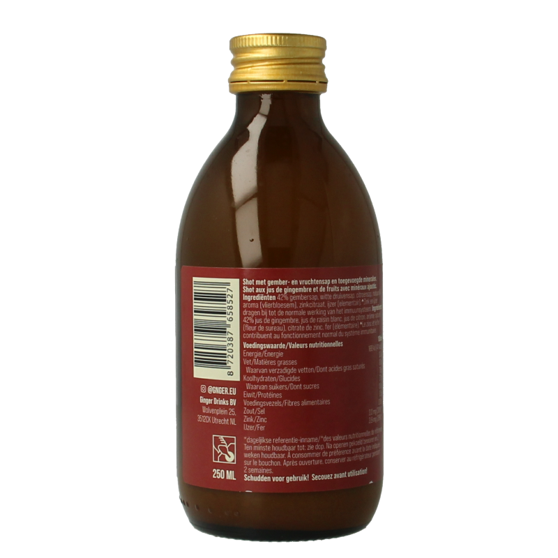 G'nger Shot gember vruchtensap immunity 250 Milliliter