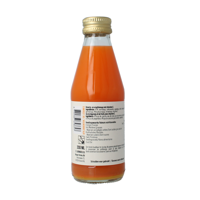G'nger Refresh groentesap met 47% groenten 200 Milliliter