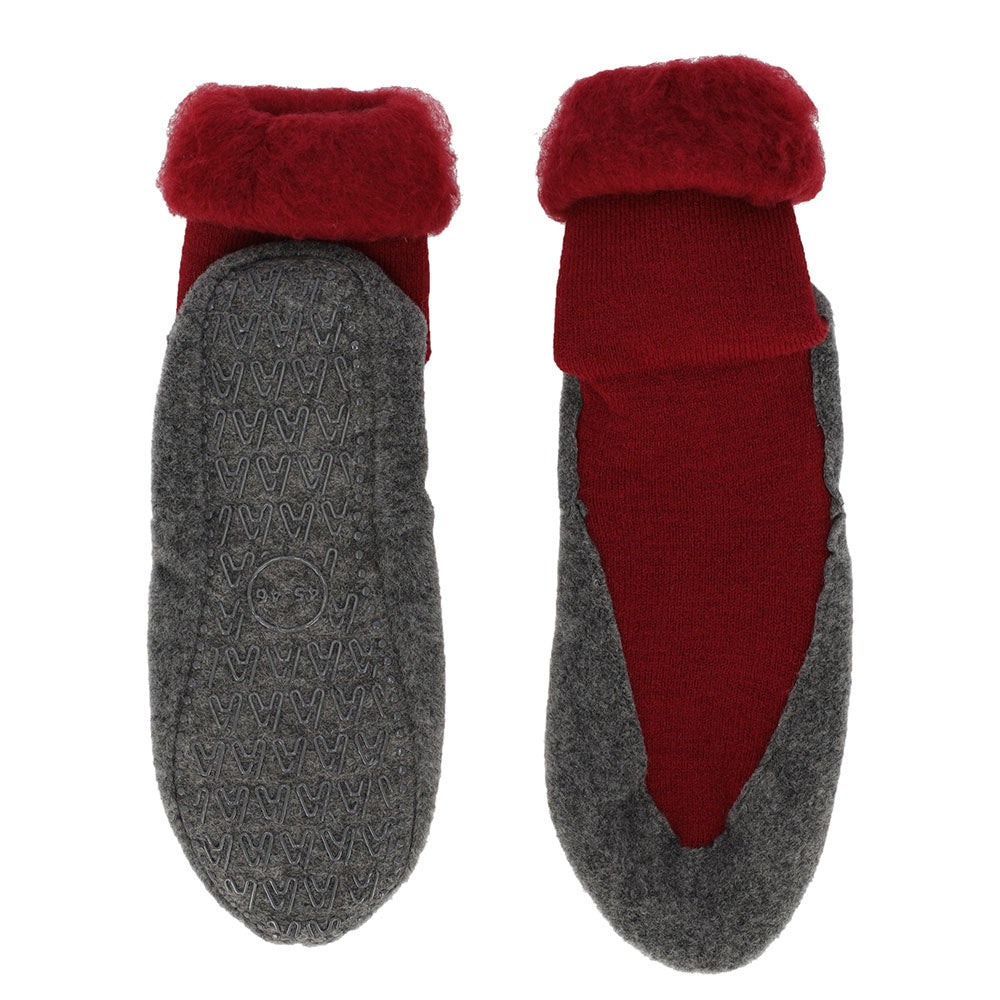Apollo Huisslof wol anti-slip rood 41/42 1 Paar