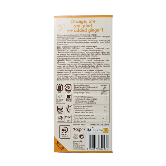 Lovechock Ginger orange bio 70.00 Gram