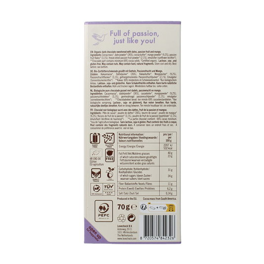 Lovechock Passionfruit mango bio 70 Gram