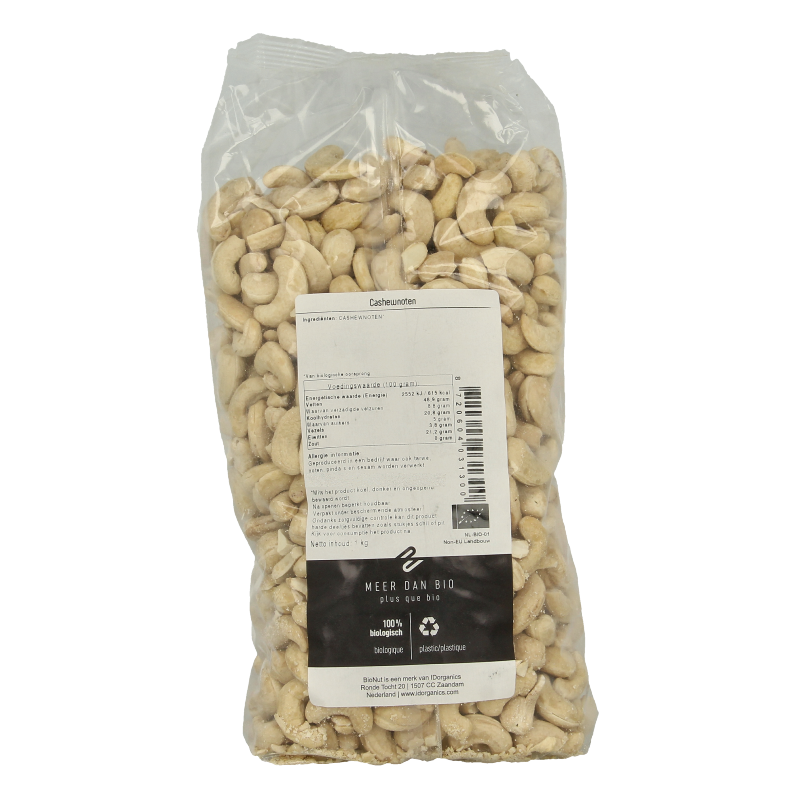 Bionut Cashewnoten ongezouten bio 1 Kilogram