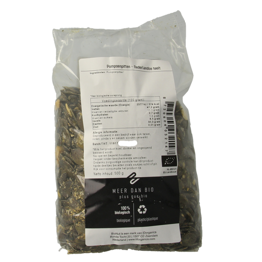 Bionut Pompoenpitten Nederlandse teelt bio 500 Gram