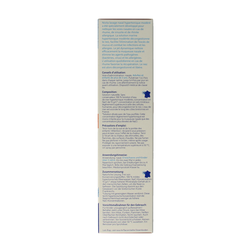 Nisita Neusspoeling mild hypertoon jet spray 125 Milliliter
