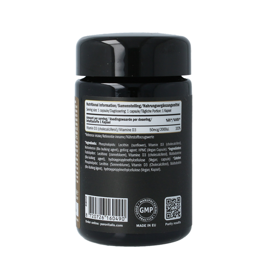 Purovitalis Liposomal vitamine D3 60 Vegetarische capsules