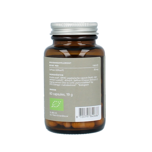 Mattisson Organic saffraan 30mg bio 60.00 Vegetarische capsules