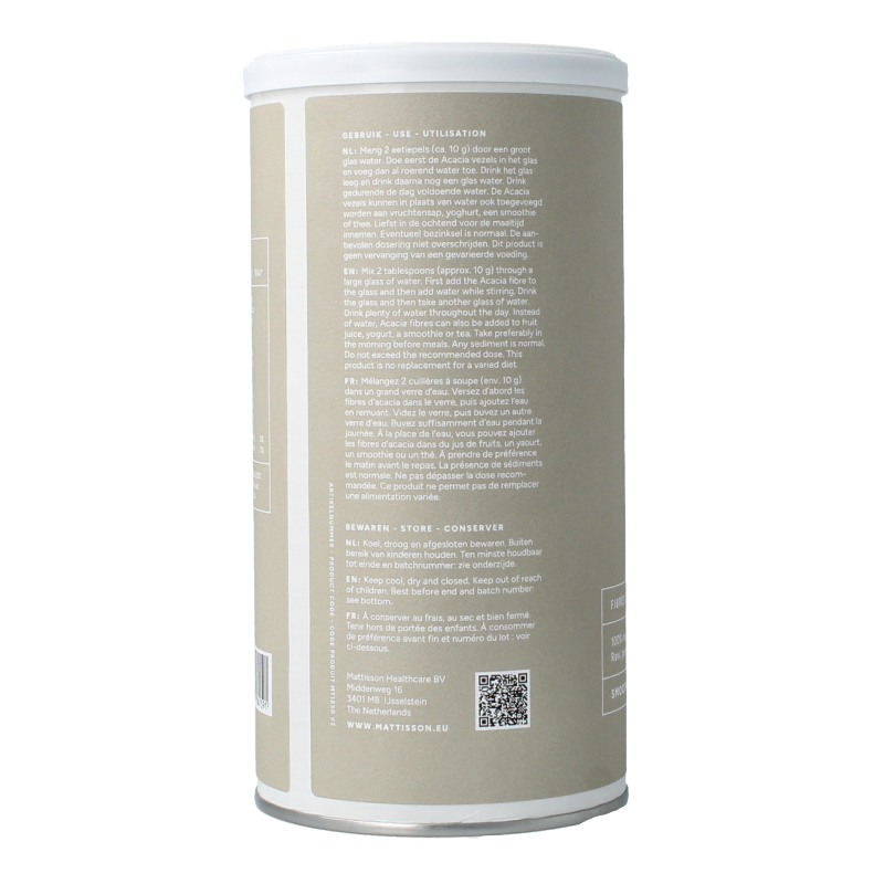 Mattisson Vegan acacia vezels 83% 220.00 Gram
