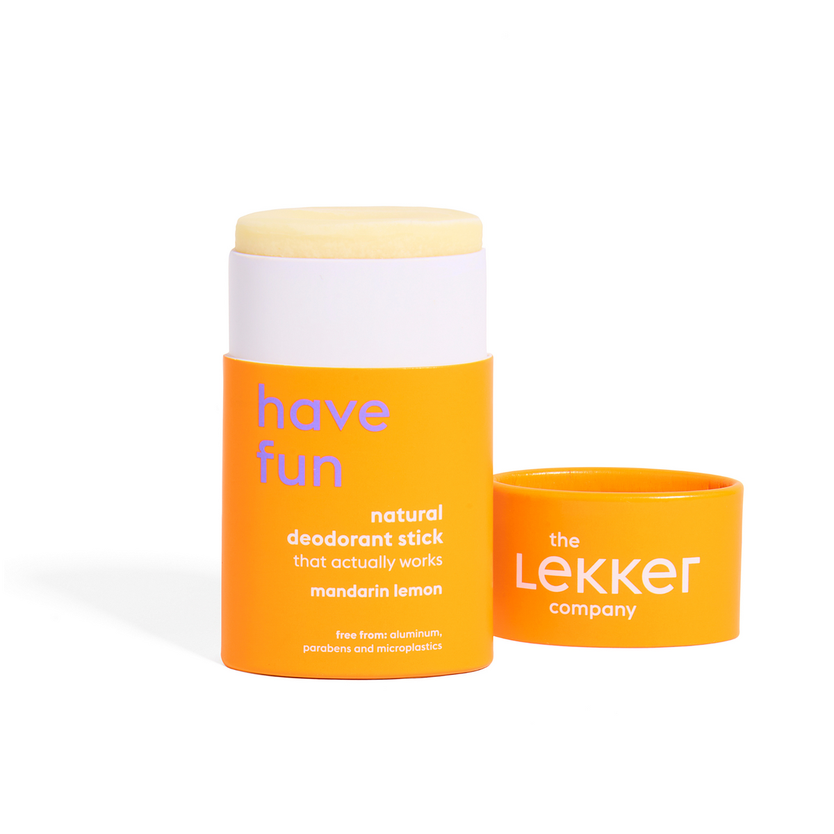 Lekker Company Deodorant stick mandarijn & citroen 40.00 Gram