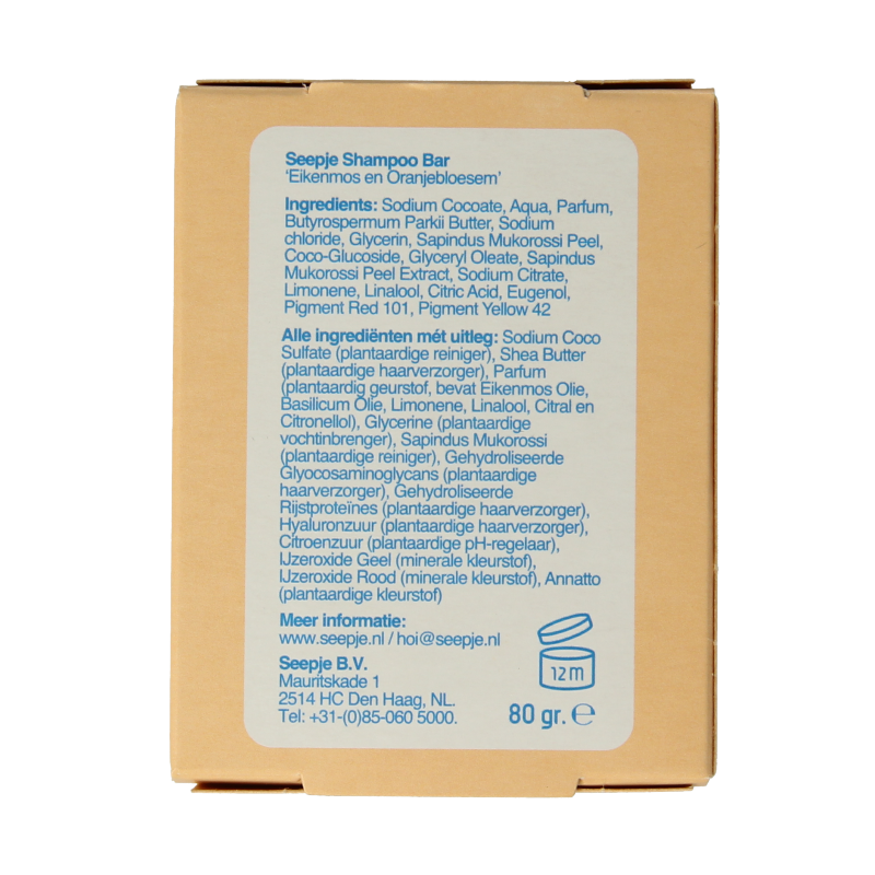 Seepje Shampoo bar eikenmos en oranjebloesem 80 Gram