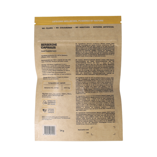 Goyu Berberine extract 400mg 60.00 Vegetarische capsules