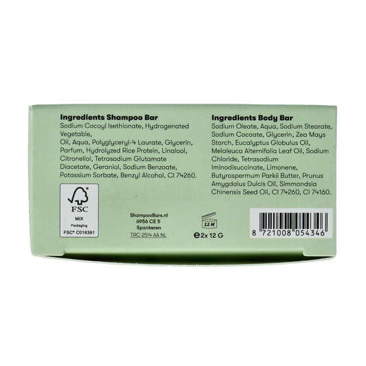 Shampoobars Mini shampoo & body bar aloe vera & komkommer 20.00 Gram