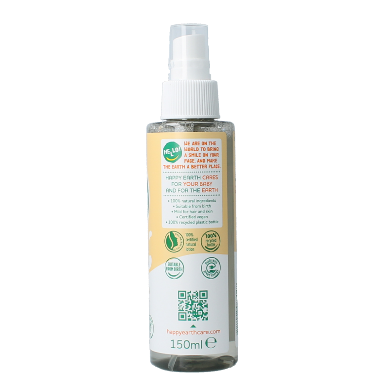 Happy Earth Hairlotion voor baby & kids 150 Milliliter