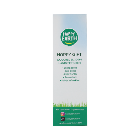 Happy Earth Giftset Cedar Lime Doucheg & Lavender Ylang Handz 1.00 Stuks