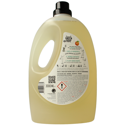 Marcel's Green Soap Wasmiddel kleur perzik & jasmijn 3.00 Liter