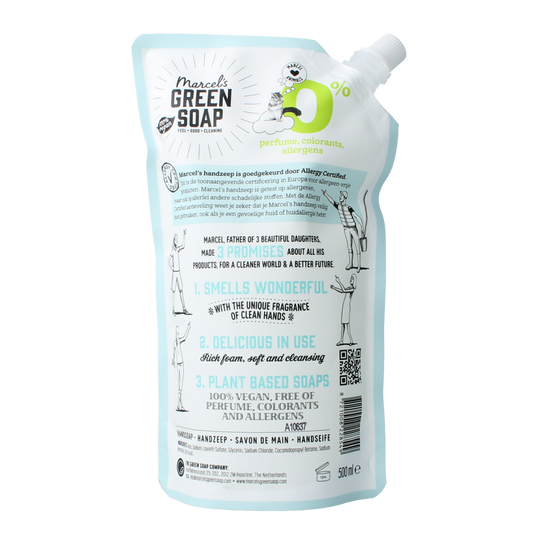 Marcel's Green Soap Handzeep 0% navulling 500.00 Milliliter