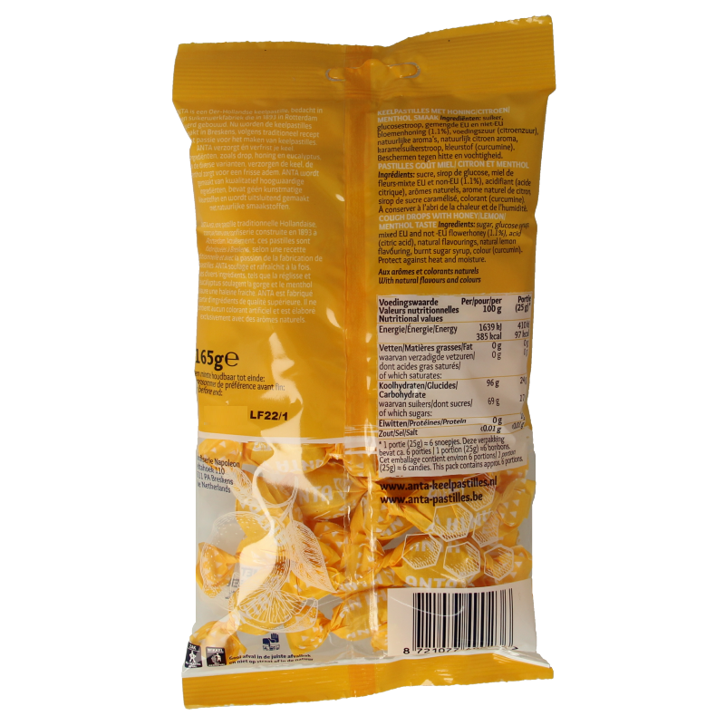 Anta Honey lemon menthol 165 Gram