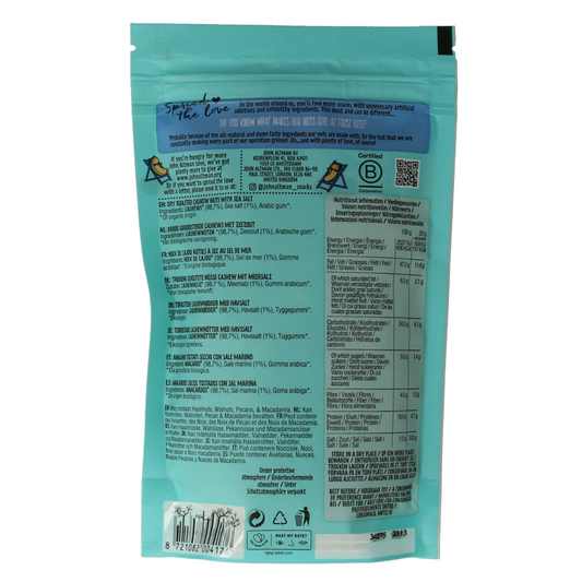 John Altman Dry roasted cashew nuts sea salt bio 100 Gram