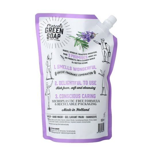 Marcel's Green Soap Handzeep lavendel & rosemarijn navulling 1.00 Liter