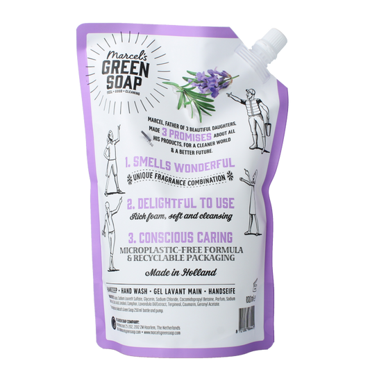 Marcel's Green Soap Handzeep lavendel & rosemarijn navulling 1000 Milliliter