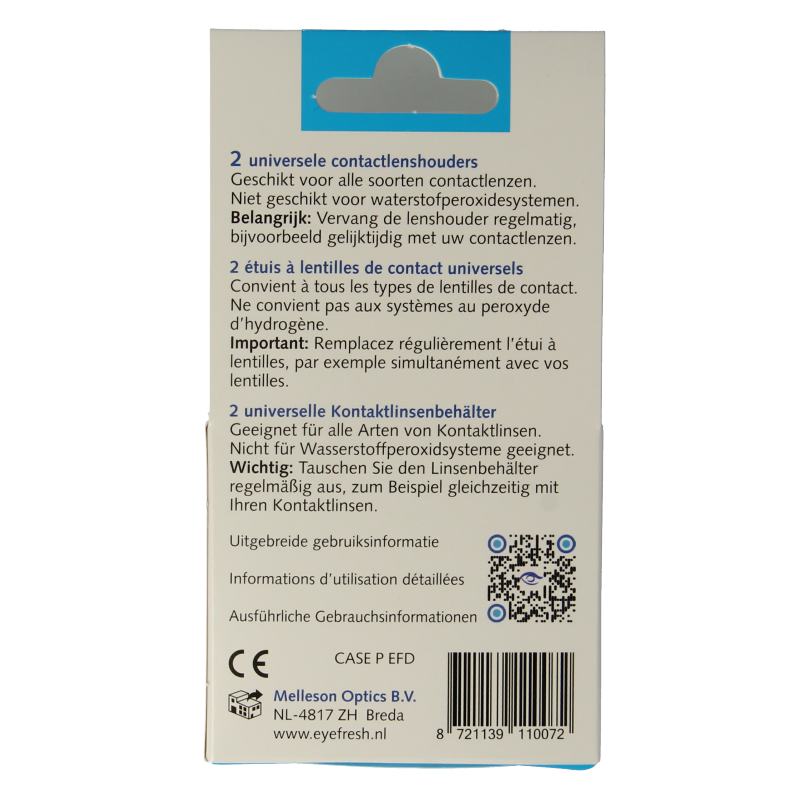 Eyefresh Lenshouder plat duo 2 Stuks