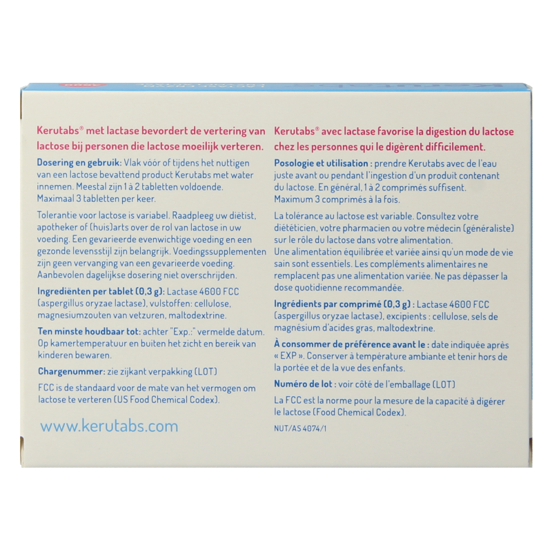 Kerutabs Lactase enzym 4600 FCC 15 Tabletten