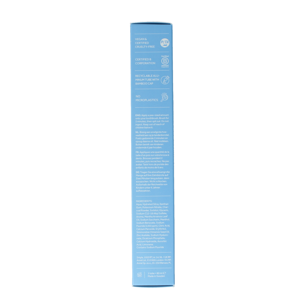 Smyle Tandpasta fresh mint tube 80.00 Milliliter