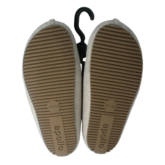 Apollo Zweedse slof beige 39/40 dames 1 Paar