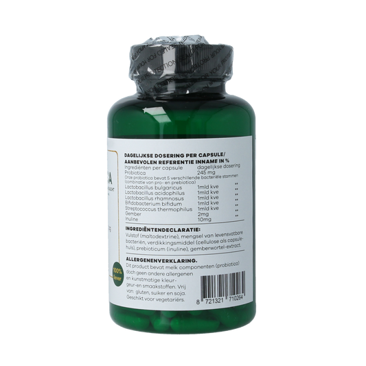 Liever Gezond Probiotica met prebiotica gember 60.00 Vegetarische capsules