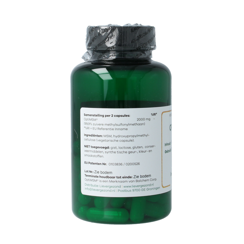 Liever Gezond Opti msm 1000mg 60 Vegetarische capsules