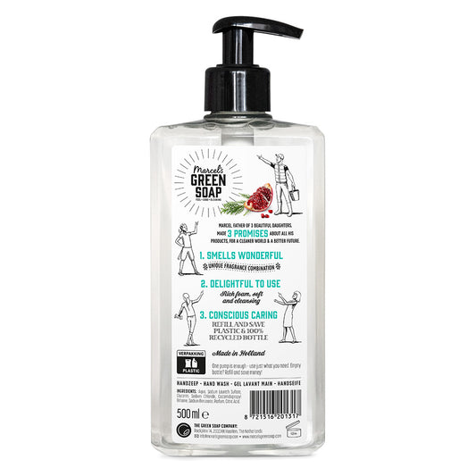 Marcel's Green Soap Handzeep Cedar & Pomegranate (500 ml) 500.00 Milliliter