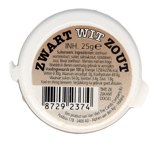 Van Vliet Zwart wit zout 25.00 Gram