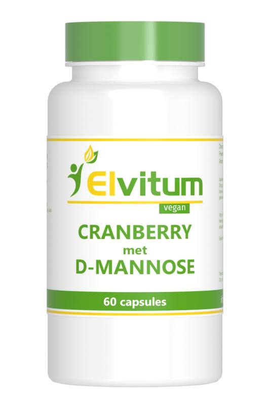 Elvitum Cranberry & D-Mannose 60.00 Vegetarische capsules