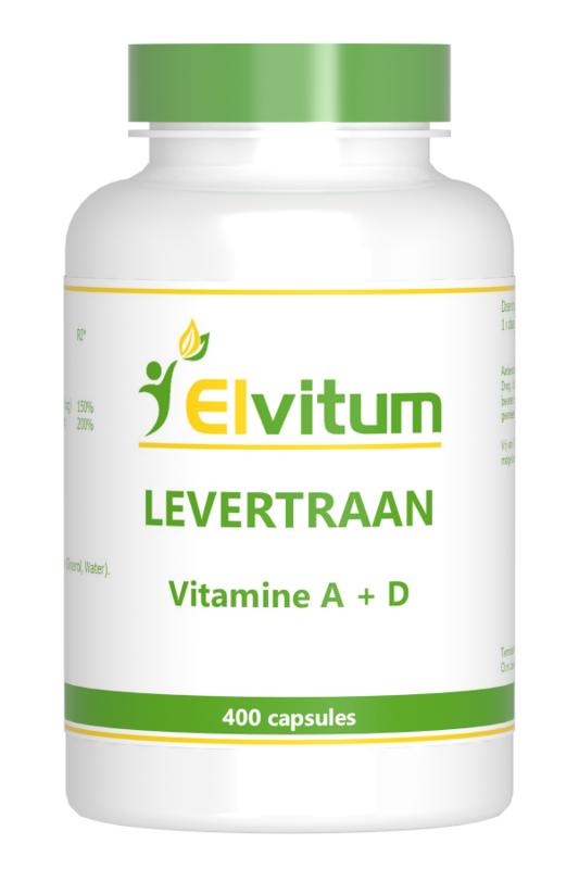 Elvitum Levertraan A D3 400 Capsules