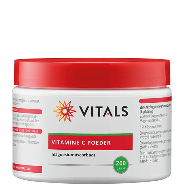 Vitals Vitamine C poeder magnesiumascorbaat 200.00 Gram