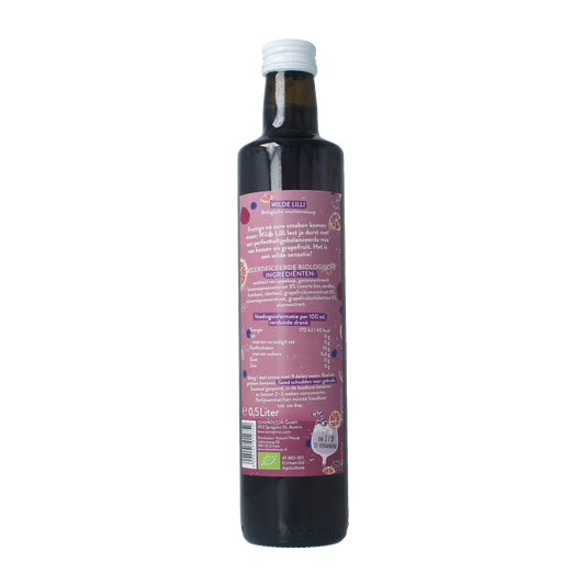 Sonnentor Wilde lilli mocktail siroop alcoholvrij bio 500 Milliliter