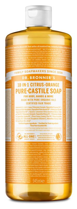 Dr Bronners Liquid soap citrus/orange 945 Milliliter