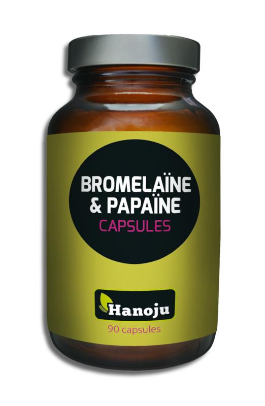 Hanoju Bromelaine & papaine capsules 90.00 Vegetarische capsules