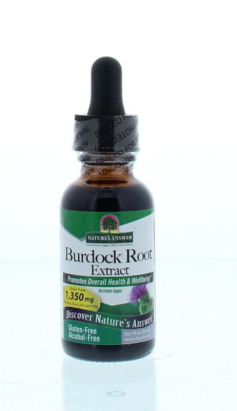 Natures Answer Burdock grote klit extract alcoholvrij 30 Milliliter