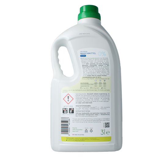 Planet Pure Wasmiddel vloeibaar universeel 0% zero 3.00 Liter