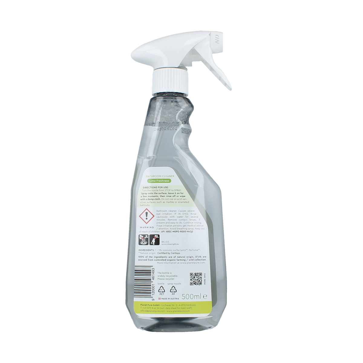 Planet Pure Badkamer reiniger lime 500.00 Milliliter