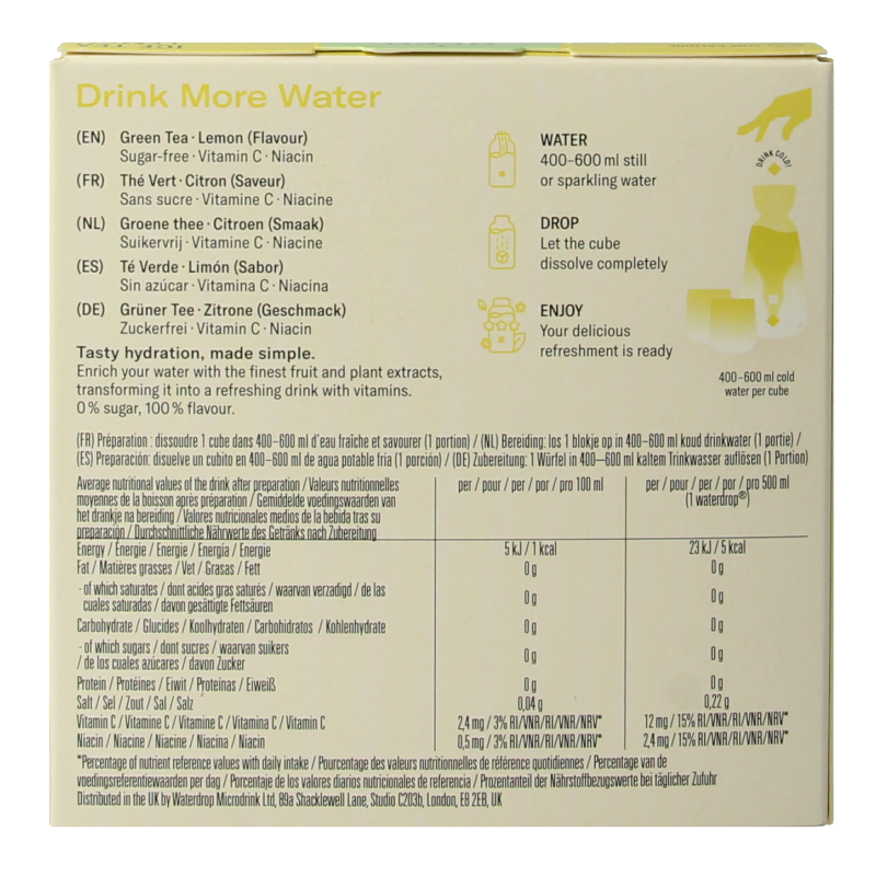 Waterdrop Microdrink ice tea lemon bruistabletten 12 Stuks