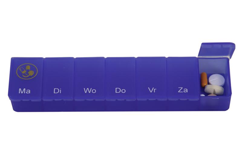 Able 2 Pillendoos 1 week transparant blauw 1 Stuks