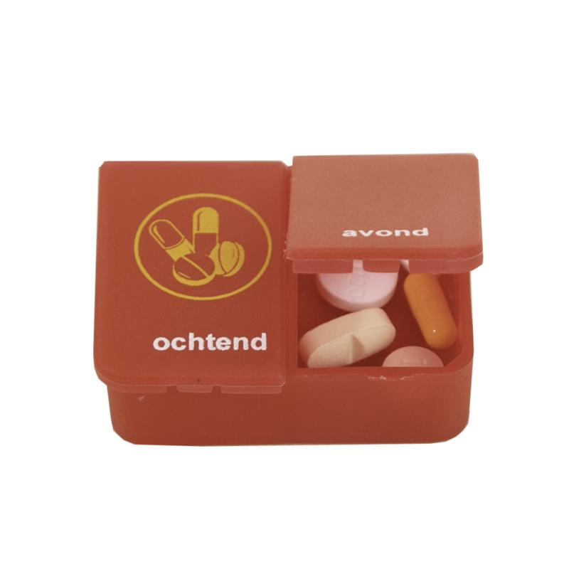 Able 2 Pillendoos 1 dag 2 vaks rood NL 1 Stuks