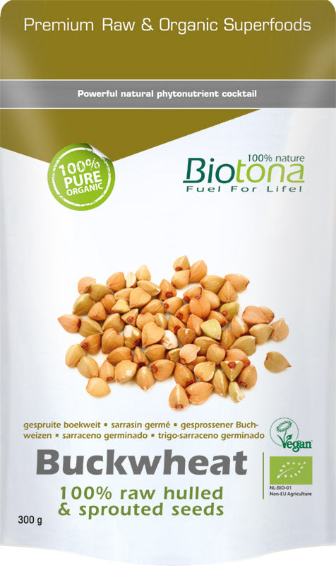 Biotona Buckwheat raw hulled & sprouted seeds bio 300.00 Gram