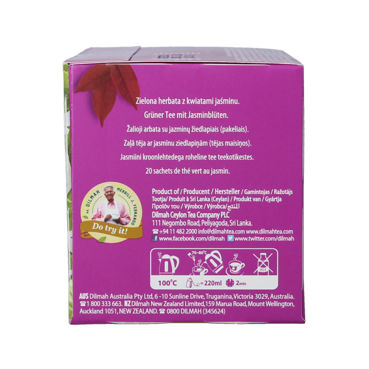 Dilmah Jasmine green tea selection 20.00 Zakjes