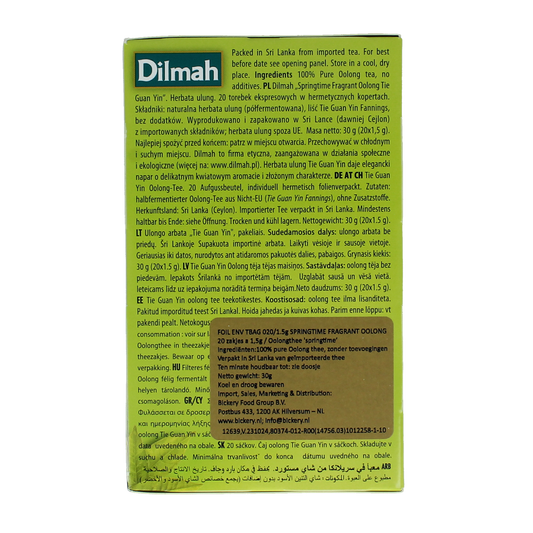 Dilmah Springtime fragrant oolong green tea 20.00 Zakjes